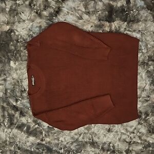 Merokeety Womens Waffle Sweater Maroon XL